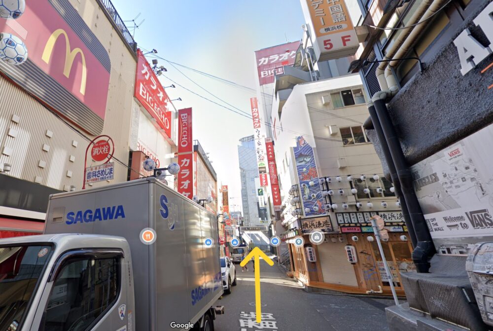 JR「横浜駅」から「ABCクリニック横浜院」への徒歩での道順