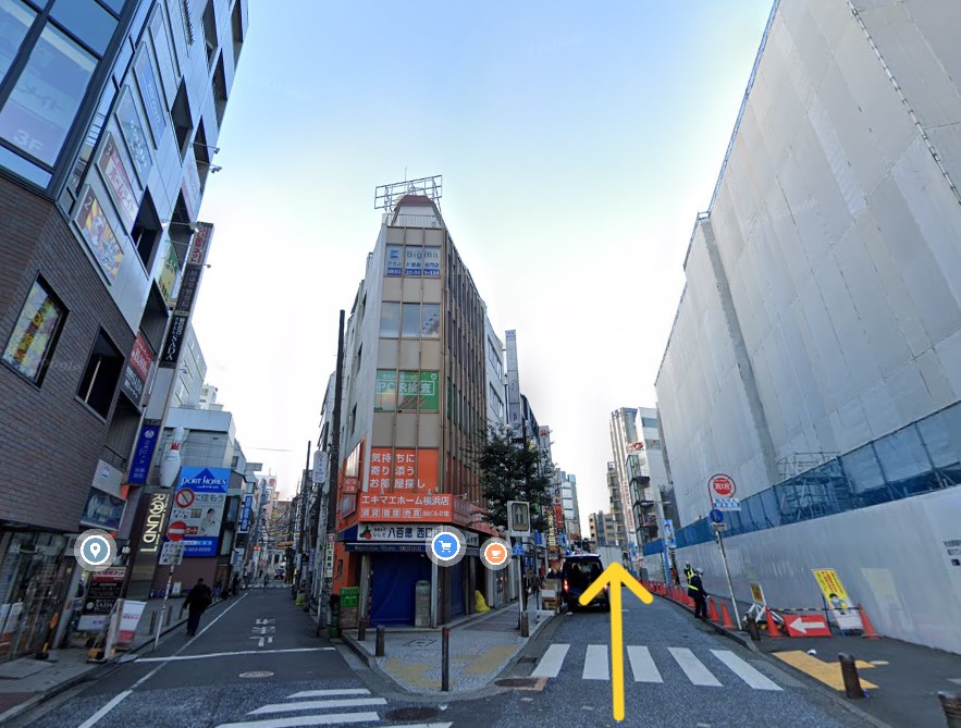 JR「横浜駅」から「ABCクリニック横浜院」への徒歩での道順